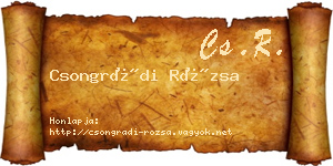Csongrádi Rózsa névjegykártya
