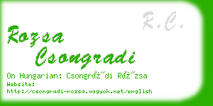 rozsa csongradi business card